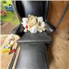 Image 2 : Black Wingback Armchair With Ottoman Storage Set