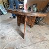 Image 10 : Hand-Carved Mexican Aztec-Style Round Wood Coffee Table