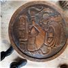 Image 3 : Hand-Carved Mexican Aztec-Style Round Wood Coffee Table