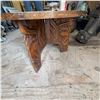Image 8 : Hand-Carved Mexican Aztec-Style Round Wood Coffee Table
