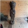 Image 5 : Large Hand-Carved Wooden Indigenous Figure Statue 43" Tall