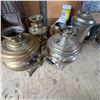 Image 1 : 3 Vintage Russian Samovars And Metal Pitcher