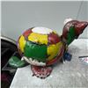 Image 2 : Large Metal Patchwork Turtle Storage Sculpture