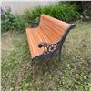Image 1 : Wood and Cast Iron Outdoor Bench, Approx. 49" x 34"