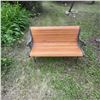 Image 3 : Wood and Cast Iron Outdoor Bench, Approx. 49" x 34"