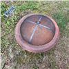 Image 1 : Round Metal Outdoor Fire Pit with Protective Screen
