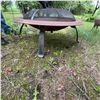 Image 3 : Round Metal Outdoor Fire Pit with Protective Screen