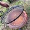 Image 6 : Round Metal Outdoor Fire Pit with Protective Screen