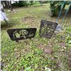 Image 1 : Metal Cartoon Character Silhouette Yard Art Stakes