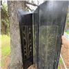 Image 3 : Black Lacquered 4-Panel Asian Folding Screen Room Divider
