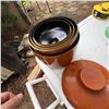 Image 14 : Vintage Metal Wok, Nesting Enamel Bowls, and Glassware Assortment