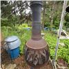 Image 2 : Outdoor Metal Mesh Wood-Burning Chiminea Heater