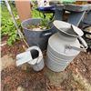 Image 1 : Vintage Grey Metal Milk Cans and Pail Set