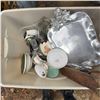 Image 2 : Lot: Vintage Ceramics, Metal Tray, Rusty Hand Plane