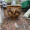 Image 4 : Large Glazed Ceramic Planter with Panda Motif, 22" x 19"