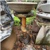Image 1 : Vintage Concrete Bird Bath with Swirled Pedestal Base