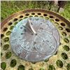 Image 1 : Vintage Metal Sundial on Industrial Tractor Seat Stand