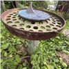 Image 4 : Vintage Metal Sundial on Industrial Tractor Seat Stand