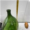 Image 3 : Large Green Glass Demijohn Bottle, 25" x 16"