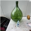 Image 5 : Large Green Glass Demijohn Bottle, 25" x 16"