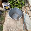 Image 2 : Vintage Enamelware Graniteware Pail Bucket with Metal Handle