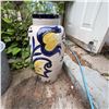 Image 2 : Hand-Painted Ceramic Vase With Blue and Yellow Floral Design