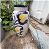Image 3 : Hand-Painted Ceramic Vase With Blue and Yellow Floral Design