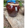 Image 2 : Brown Glazed Ceramic Cookie Jar with Lid