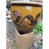 Image 3 : Glazed Ceramic Dragon Planter with Large Quartz Stone