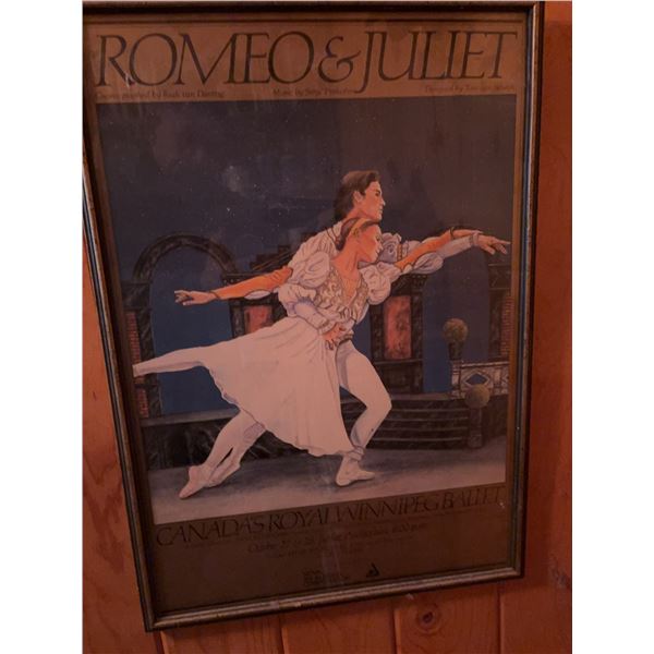 Framed Romeo & Juliet Poster, Canada's Royal Winnipeg Ballet