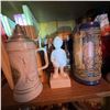 Image 11 : German Beer Steins, Busts, and Collectible Figurines Lot