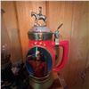 Image 5 : Royal Canadian Mounted Police Porcelain Stein & Glass Oil Lamp