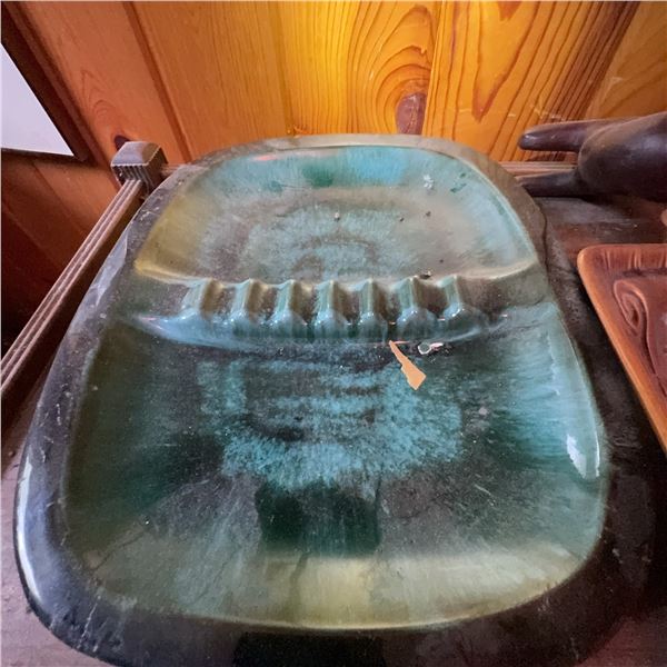 BMP Canada Green Glazed Ceramic Ashtray