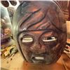Image 2 : Hand-Carved Stone Face Mask Wall Art