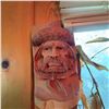 Image 6 : Burl and Wood Carvings: Cowboy Portrait & Nature Scene