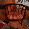 Image 1 : Vintage Wooden Corner Chair With Upholstered Seat