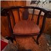 Image 2 : Vintage Wooden Corner Chair With Upholstered Seat