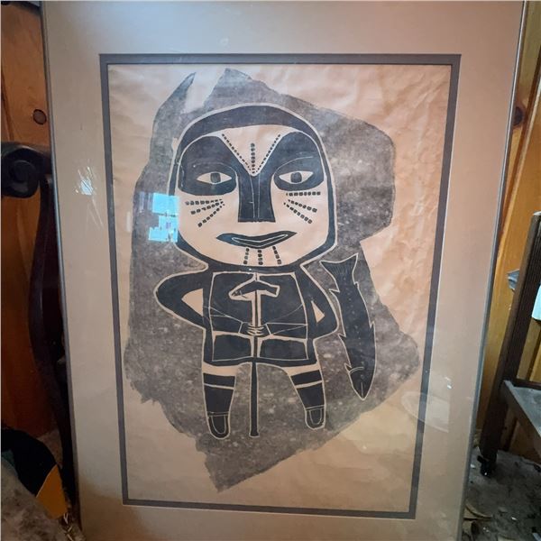 Framed Indigenous-Style Print, 28" x 22"