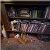 Image 1 : DVD Lot and VHS Tapes on Wooden Shelf