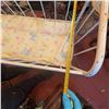 Image 6 : Vintage White Metal Baby Crib with Mattress