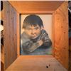 Image 1 : Terry Milne 1977 Pastel Portrait of Child, Framed