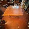 Image 1 : Antique Oak Dining Table with Carved Legs, 38" x 38"