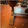Image 3 : Antique Oak Dining Table with Carved Legs, 38" x 38"