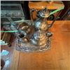 Image 12 : 1960 Silver-Plated 4-Piece Tea Set with Tray