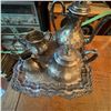 Image 13 : 1960 Silver-Plated 4-Piece Tea Set with Tray