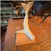 Image 1 : Carved Antler Whale Tail Sculpture on Wood Base
