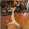 Image 3 : Carved Antler Whale Tail Sculpture on Wood Base
