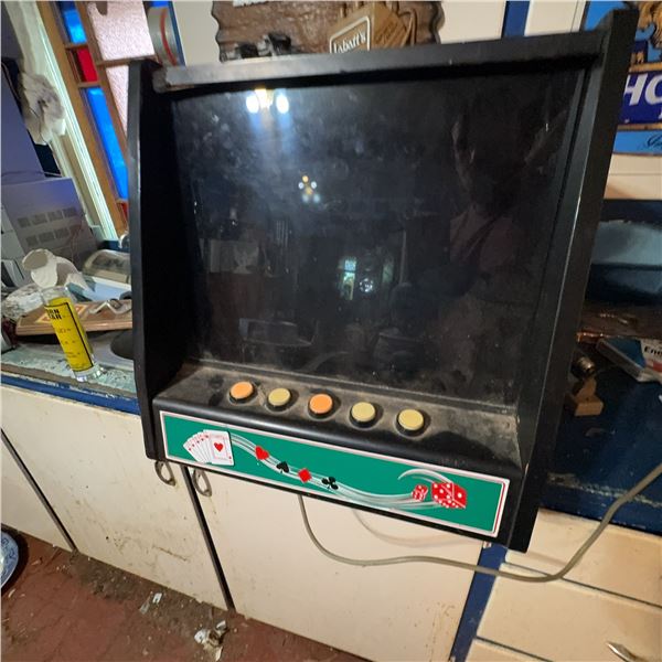 Vintage Video Poker Arcade Machine Cabinet