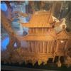 Image 2 : Large Chinese Cork Diorama With Pavilion, Framed Glass Case