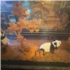 Image 4 : Vintage Chinese Diorama With Panda Figures in Glass Case